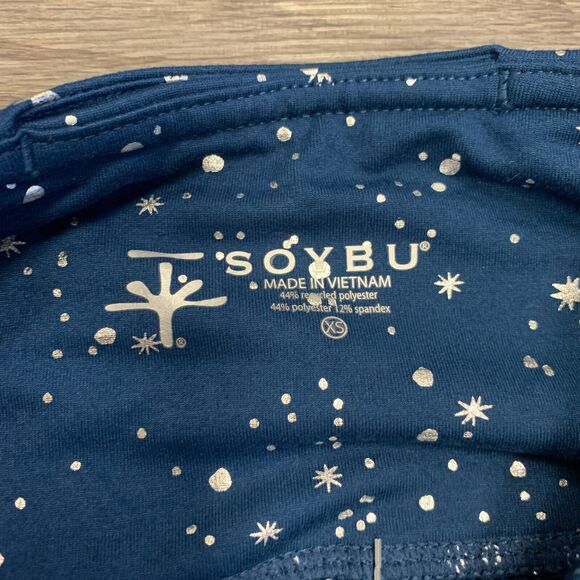 Soybu Leggings Womens XS Silver Stars 4Way Stretch UV Protect High Rise Fitted - Picture 7 of 12